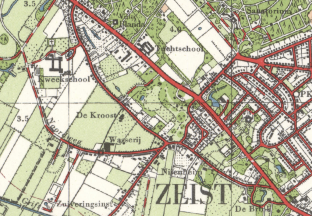 Locatie airstrip Zeist bij Wasserij Burgers